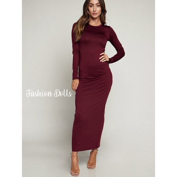 Dresses & Skirts - S-L Drenched Wine Body Con Dress-New